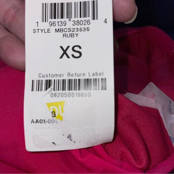 Bar III Womens Pink High-Waist Bikini Beachwear Swim Bottom Separates NWT - Picture 3 of 3